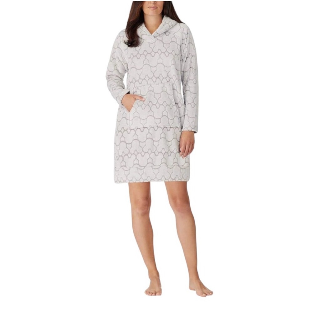 Disney Soft Gray Hooded Robe